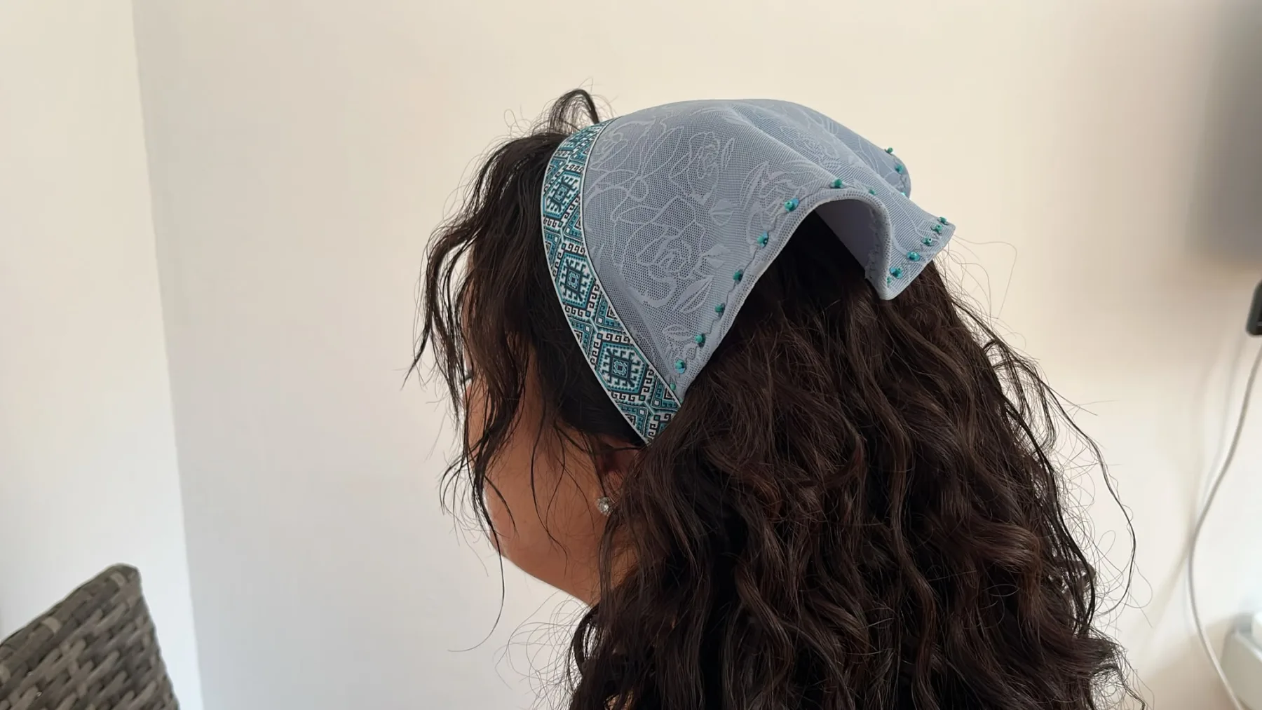 Batic Scurt Bleu cu Model Paisley
