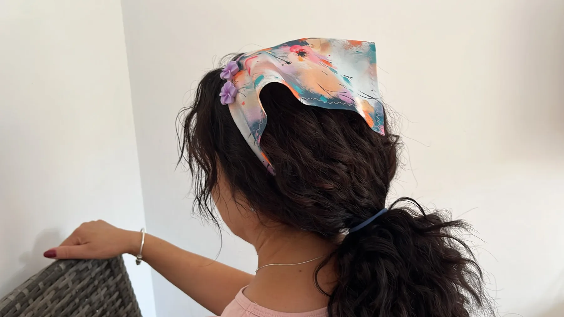 Batic Scurt cu Imprimeu Floral Pastel
