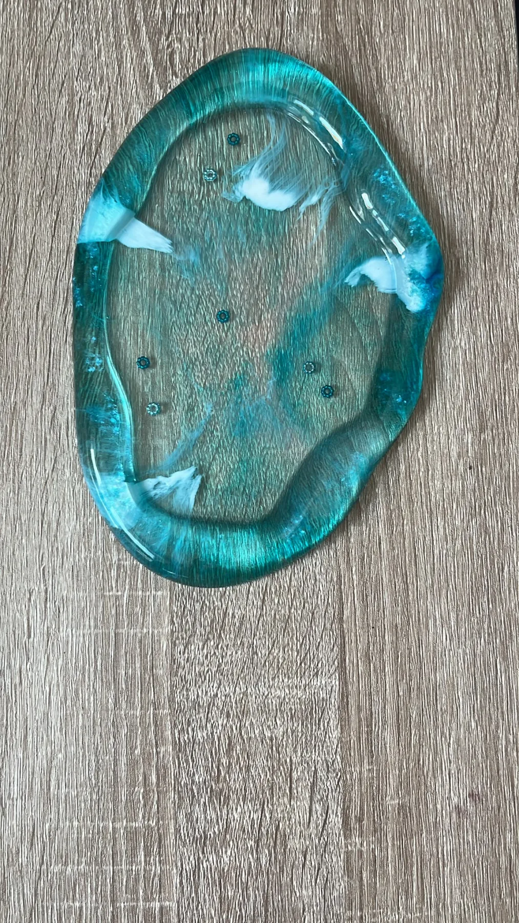 Tavă Decorativă Alungită Aqua Transparentă